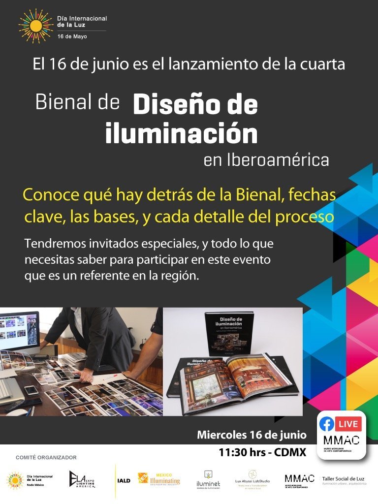 iluminet's tweet photo. ¡Recuerden que el miércoles daremos a conocer todos los detalles de la Bienal de diseño de iluminación! 💡
Por Facebook Live del @mmacjs. 🤓💻

#DIL2021 #DILMX https://t.co/9CXr1hARXq