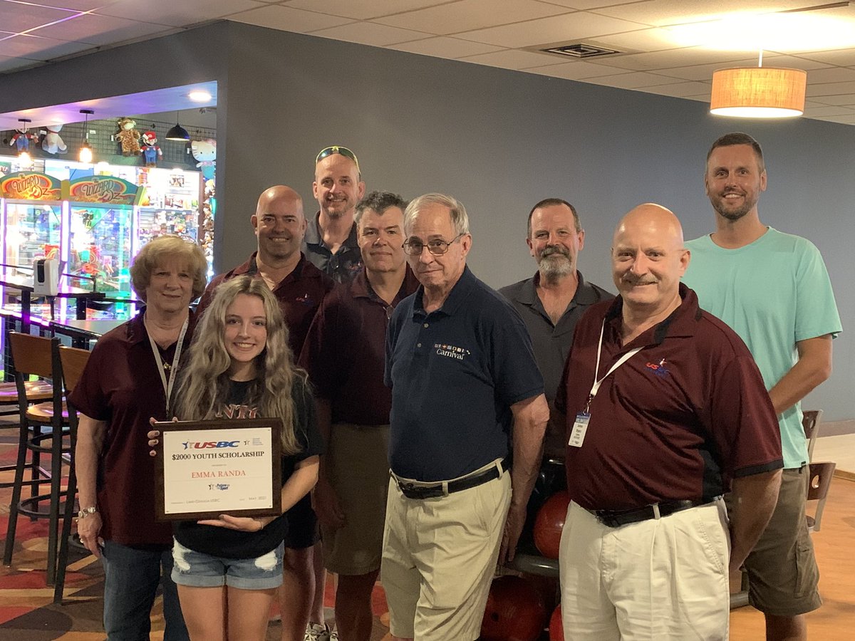 Emma receiving her scholarship this evening from the Lake-Geauga Bowling Association. <a href="/MentorBowling/">Mentor Bowling</a> <a href="/MentorAthletics/">MentorAthletics</a>