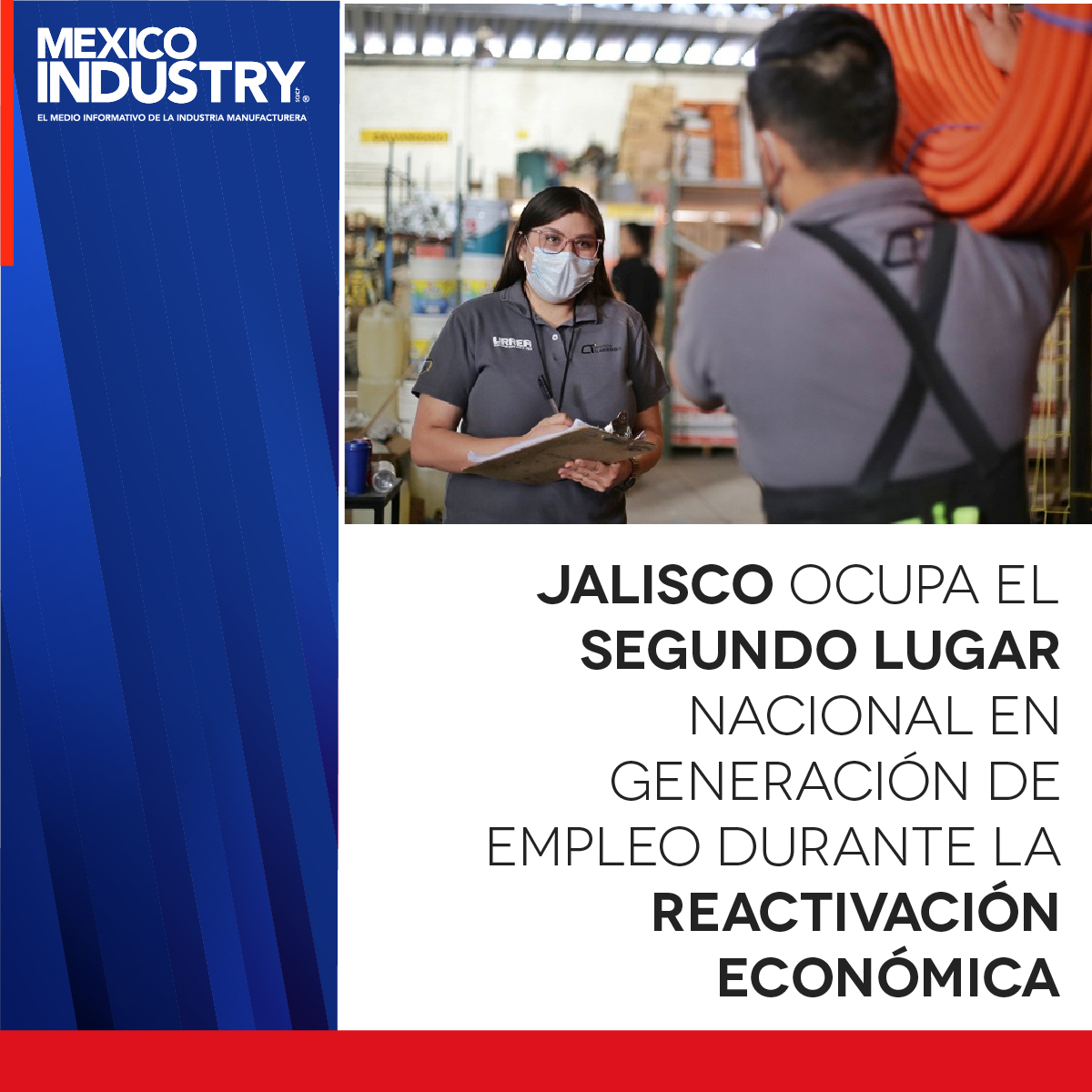 👥 #Jalisco generó 4,723 nuevos puestos de trabajo durante mayo.

bit.ly/3pUsRYj 

#MexicoIndustry #SobreLaIndustria #ImpulsandoAMéxico #ElMedioDeLaIndustria