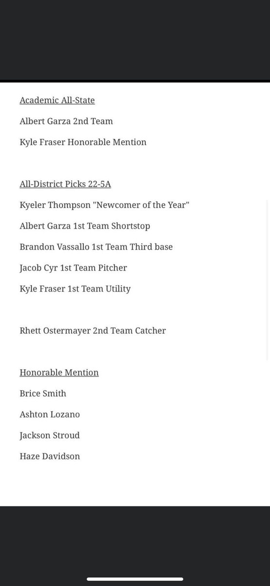 2nd Team All-District Catcher⚾️proud of all my teammates who received district honors!! Till next year🔥<a href="/C2_Baseball/">C2 Baseball Legacy Page</a> <a href="/CoachCCom/">Chris Comstock</a> <a href="/Trifecta_Winner/">Jason Krug#4</a>