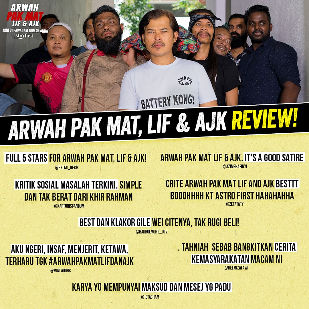 ExcellentPic_My's tweet photo. Perghhhh ni review padu daripada mereka yang sudah menonton! Sekarang turn korang pula untuk layan dan jangan lupa untuk kongsikan review okay. Selamat menonton

#ArwahPakMatLifdanAJK
#AstroFirst
#DiPawagamRumahAnda https://t.co/CwBUycweV8
