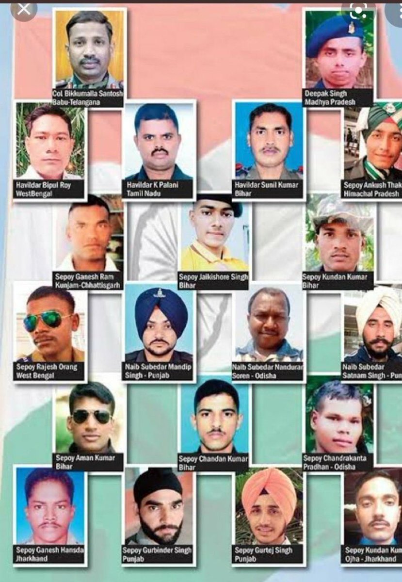 sambitswaraj's tweet photo. Prayers for the brave hearts of #GalwanValley who fought valiantly for Ma Bharati &amp; made their supreme sacrifice for the integrity of the Motherland.
Naman to them on the first anniversary 🙏
और मित्रों याद रखिएगा,ये वीर सपूत दुश्मन को मार के वीरगति को प्राप्त हुए है🙏 https://t.co/YL6B8wwC5C