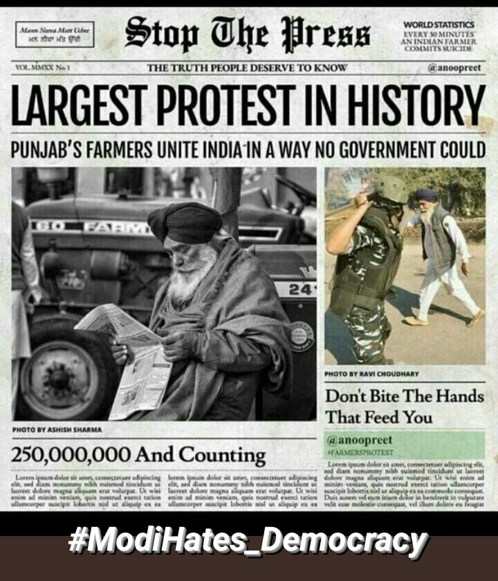 NandkishorRAGA's tweet photo. India's largest protest is still going on against the govt! We are not going anywhere!

#ModiHates_Democracy https://t.co/YR0M6ag7Ce
#conduct_rpsc_aen_interview