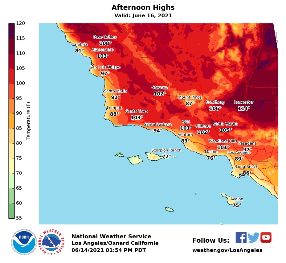 NWS Los Angeles on Twitter "Offshore winds will bring significant