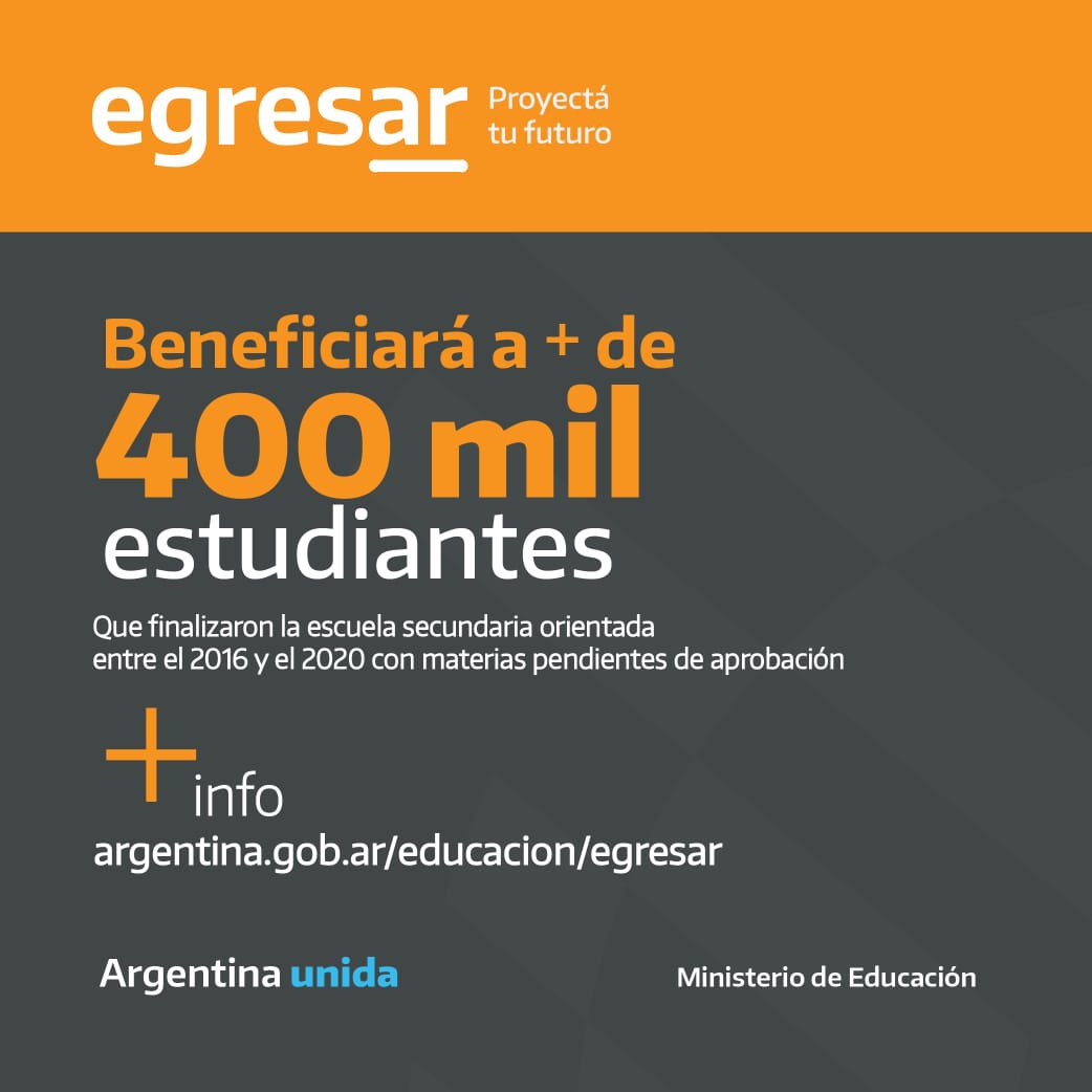 LucilaLaguzzi's tweet photo. 👩🏽‍🎓 #BecasEgresAR 👨🏻‍🎓 

$5.000 mensuales para aquellxs estudiantes que terminaron el secundario común entre 2016 y 2020, pero no pudieron obtener el título por tener materias pendientes de aprobación 💪🏽 ⬆️ https://t.co/sjQkDxYNOq