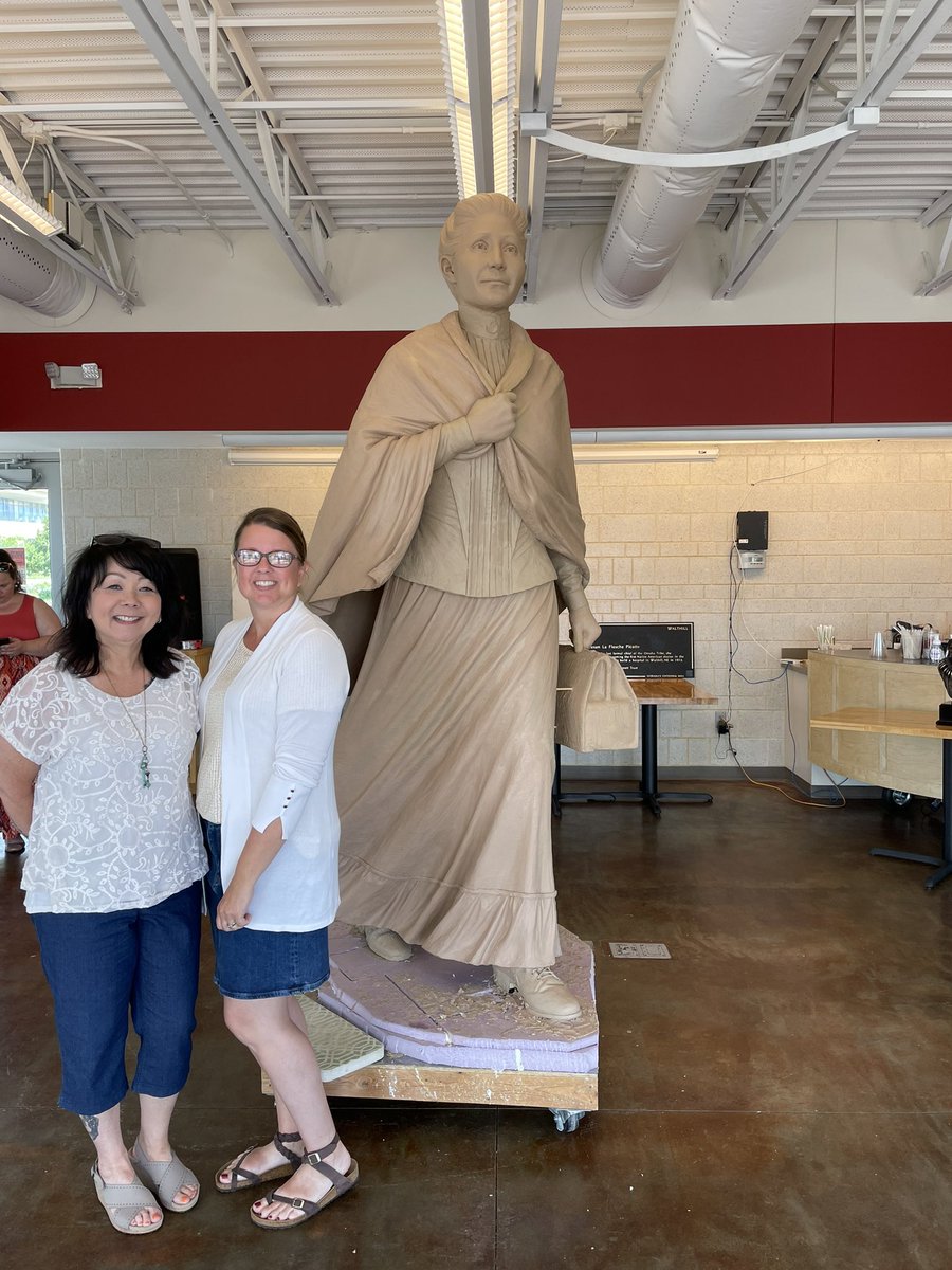 LNKParksFdn's tweet photo. Our team was so excited to see the sculpture of Dr. Susan Laflesche Picotte in person today. We are proud to be part of this project for #LNK! https://t.co/c1L4gVogdi