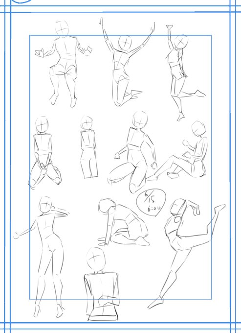 おはようございます☀️
今日もコツコツと朝練60秒クロッキー消化 