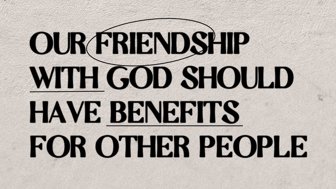 levilusko's tweet photo. Our friendship with God should have benefits for other people https://t.co/Q9d8liGIq5