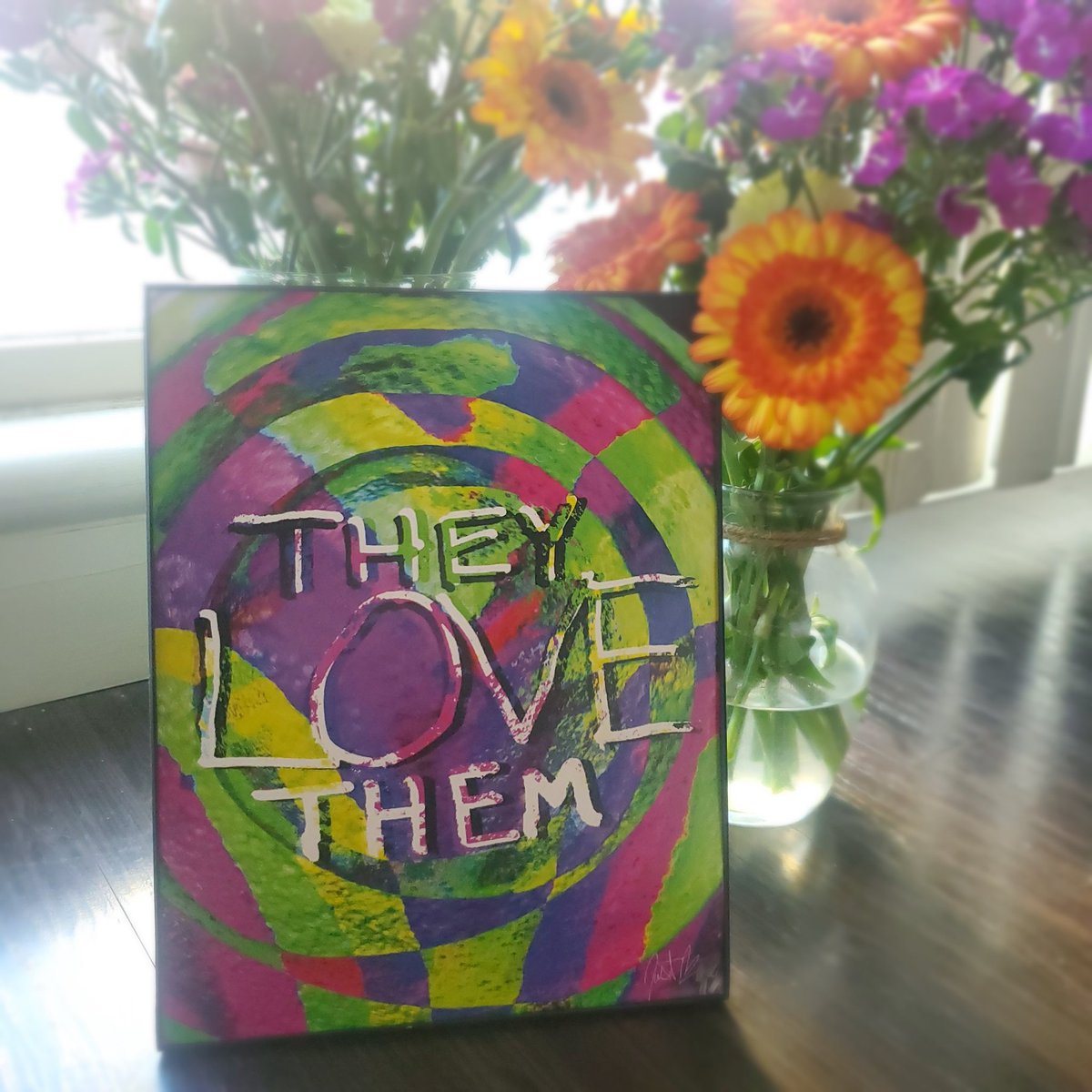 "A Non-Binary Love Story", Justin C.M. Brown, 2021

Only 10 signed, numbered, and #framedprints at JCMBmade.com. [9 LEFT!]

In celebration of #Pride2021, 100% of profit will be donated to <a href="/HRC/">HRC</a>. 

#JCMBmade #theylovethem  #loveislove #nonbinary   #humanrights #nft #love