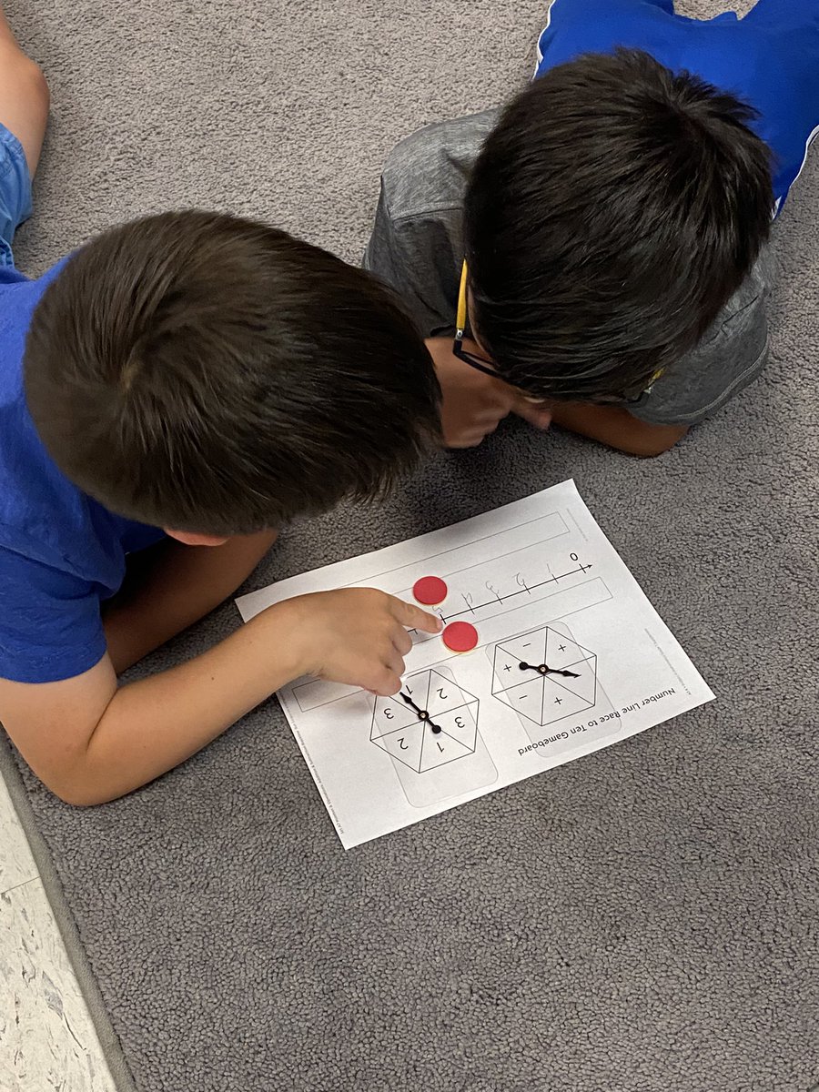 Playing a math game…”Race to 10.” #sumnerscholars #jackandersonelementary