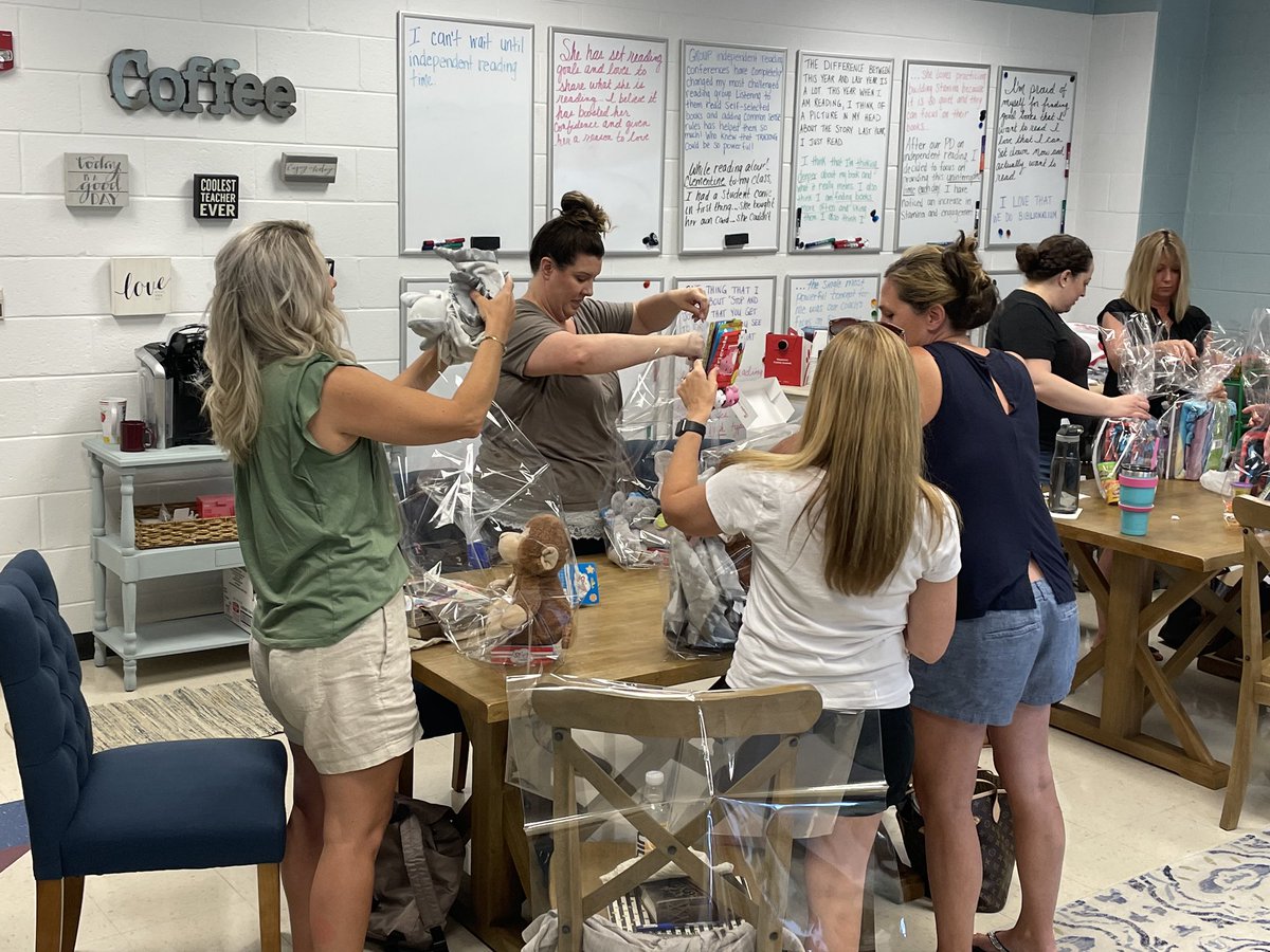 SharonElemS's tweet photo. Our leadership team is right on 🎯 4 the 21-22 school yr! We started the day by making gift 🧺 4 @FoCoFamilyHaven to recenter SES within our community.➡️ #axemaster & threw 🪓 to recenter our team. ➡️ #ippolitos to collab/plan for next school yr. We are ready to 🥊 our mark! https://t.co/p0It91UQzF