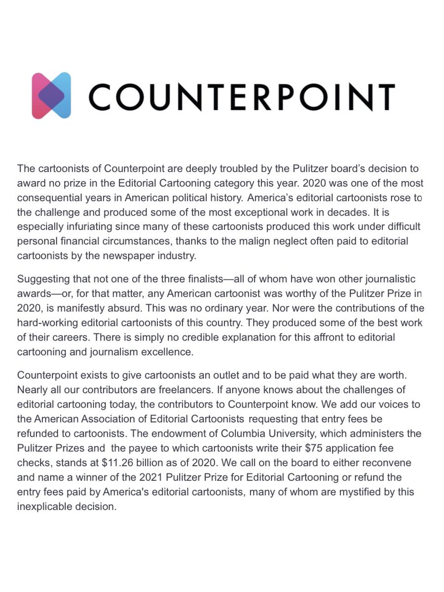 Counterpoint (@newcounterpoint) on Twitter photo A note from the cartoonists of Counterpoint. A note from the cartoonists of Counterpoint.