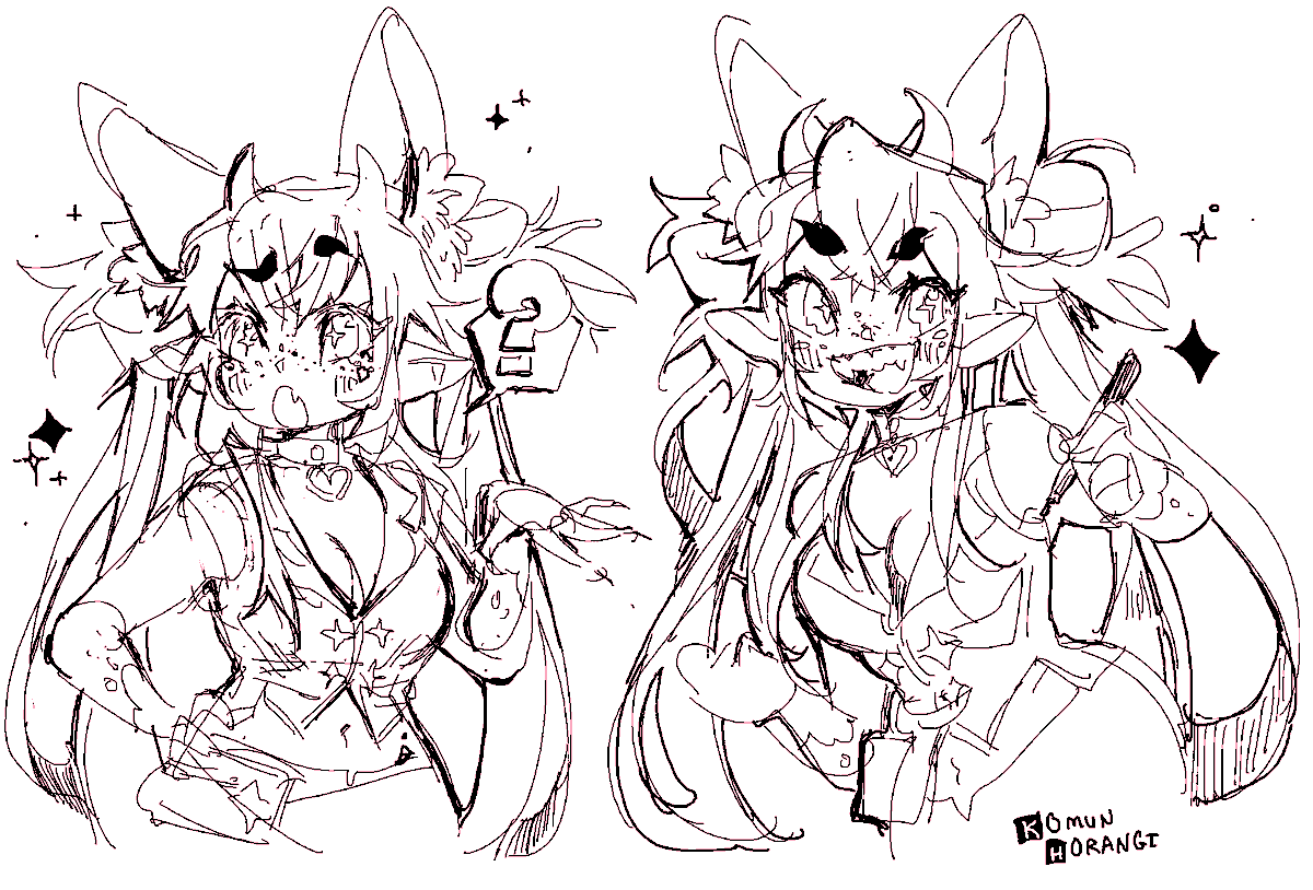 sketch commissions from a few months ago!

#komuncomm 
