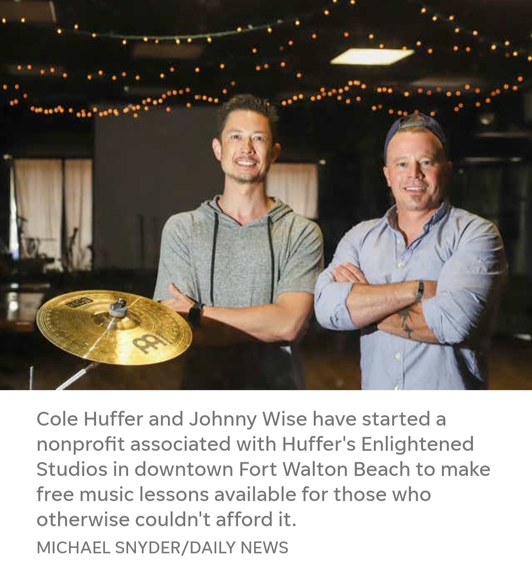 NancyAWills2's tweet image. Ft Walton Beach, Florida's Enlightened Studios launches nonprofit to give free music lessons, video marketing. 

newsbreakapp.com/n/0aTaClQl 

Nancywills.cbintouch.com 
Exclusivenancy@gmail.com 

#ftwaltonbeach #enlightenedstudios #freemusiclessons #colehuffer