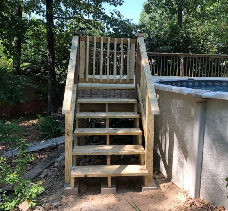 handyfoster's tweet photo. Check out these 🏊 stairs and deck. Just in time for the heart of summer!

📷: @mrhandyman9516 https://t.co/jsGGRxTBGr