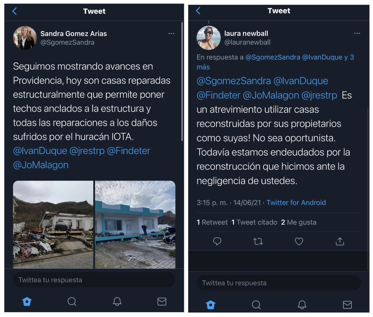 SgomezSandra's tweet photo. A la casa de Efraín Newball, 131m2 se le realizaron las siguientes obras de reparación cielo raso, pintura exterior, lámparas internas y adelantamos la impermeabilización del techo En Providencia tenemos contabilizadas por ahora 60 familias q han hecho sus reparaciones. https://t.co/NttF6HOD0A