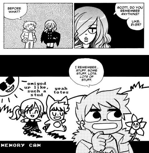 this is a reference to a couple lovely scott pilgrim panels btw 