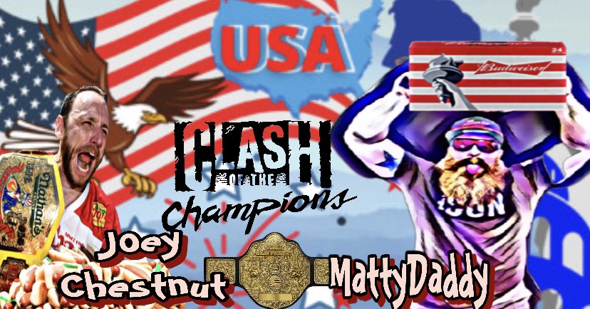MattyDaddyX's tweet photo. What Better Way to Celebrate America’s Independence 🇺🇸 than a Beer &amp; Hot Dog Challenge with @joeyjaws GIVE IT TO ME!
⭐️Let’s Do This for A Charity!⭐️
• @Budweiserusa Beer Drink Off🍻
• @originalnathans Hot Dogs🌭 
• @springsteen Born in the U.S.A
#Champship #Winning #USA https://t.co/wIGHWtQO2t