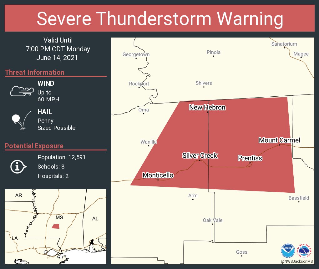 NWS Severe Tstorm on Twitter "Severe Thunderstorm Warning including
