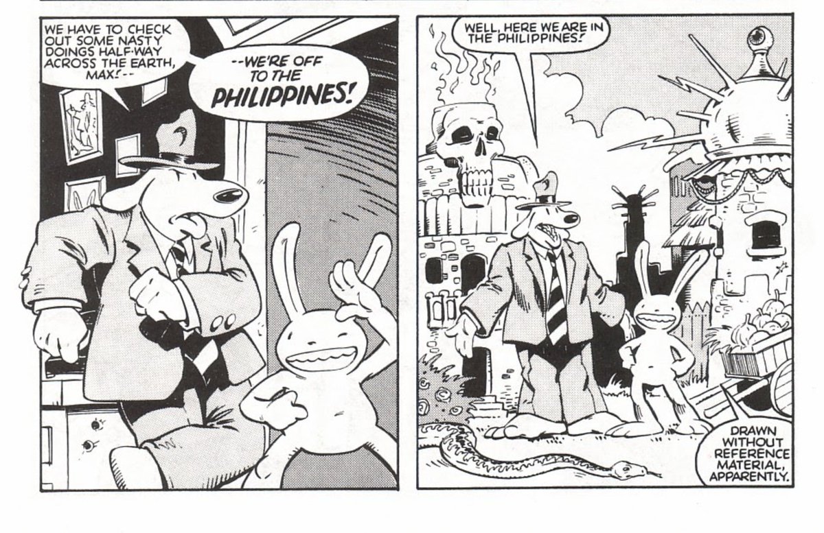 I'm checking out some Sam and Max and in their first comic adventure they went to the Philippines! I wish PH was as exciting as this LOL 