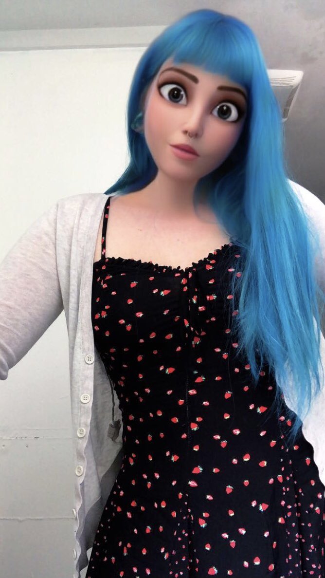 BRB re-enacting the iconic Ginormica wedding scene from Monsters Vs Aliens  with this filter