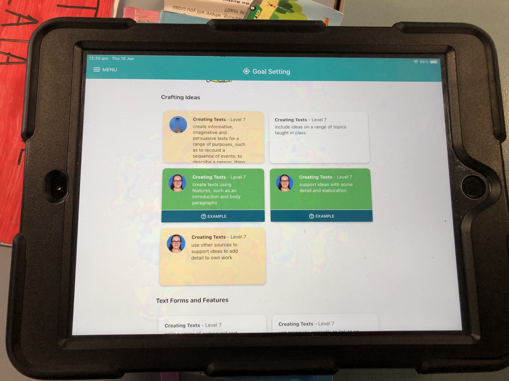 TamaraLPollock's tweet image. So exciting to see student confidence at #BlairmountPublicSchool develop with uploading evidence &amp;amp; reflecting on learning through Hero by @LincEdhero These Year 4 students conferenced with their teacher to self-allocate a learning goal in writing #iSeeLearning @AusSchoolsPlus