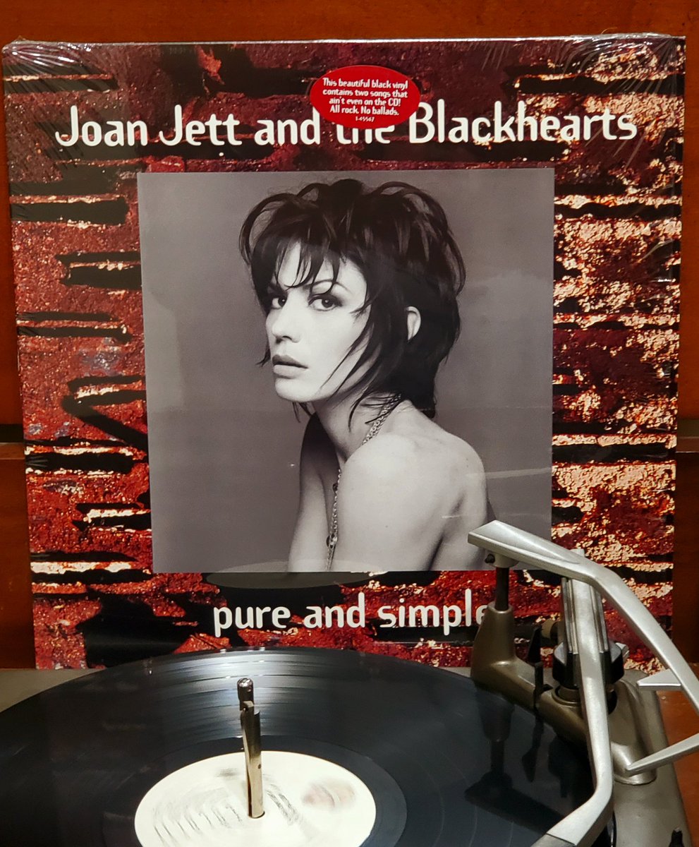 Since it's the 27th Birthday of one of my favorite albums,  I thought this would be a good one to spin tonight #joanjett #pureandsimple #vinylrecords