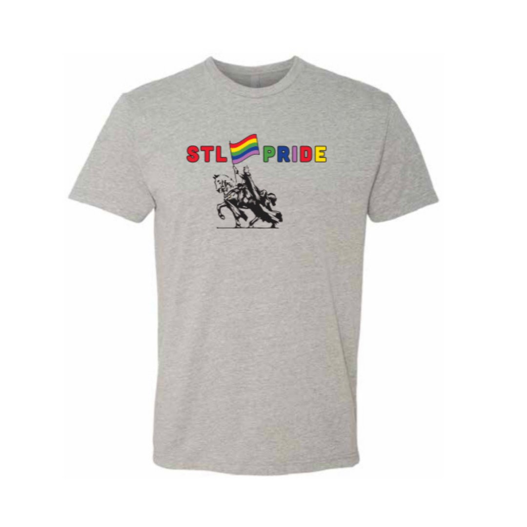 mohistorymuseum's tweet photo. In honor of #PrideMonth, today's #MuseumStoreMonday pick is this STL Pride T-shirt from our #GatewayToPride Collection!
You can buy it online or by visiting the Museum Shop: https://t.co/yVYZUbFvdV https://t.co/ehKbWUSzjv