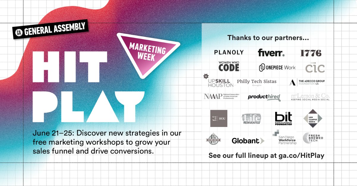 OnePiece Work (@onepiecework) on Twitter photo Tap into the power of marketing to take you and your business to new heights! our friends <a href="/generalassembly/">C of S Gnl Assembly</a> for Marketing Week — a free virtual summit June 21 - 25 filled with workshops and panel discussions. RSVP Here: generalassemb.ly/hit-play-tech-… Tap into the power of marketing to take you and your business to new heights! our friends <a href="/generalassembly/">C of S Gnl Assembly</a> for Marketing Week — a free virtual summit June 21 - 25 filled with workshops and panel discussions. RSVP Here: generalassemb.ly/hit-play-tech-…