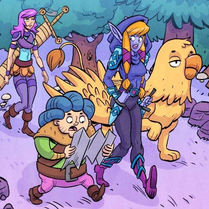 RenePfitzner's tweet photo. A walk in the woods with a Griffin, an elf and a map🌳
.
#linkinbio #mythiccreature #warrior #hunter #beastmaster #comicadia #webcomics #comicbookartist #indiecomics #fantasycomic #comicart #comicartist #storytime #wacom #draw #webcomic #wowcomic #dra… https://t.co/8TxRfFpF9o https://t.co/aNyaaZIWMO