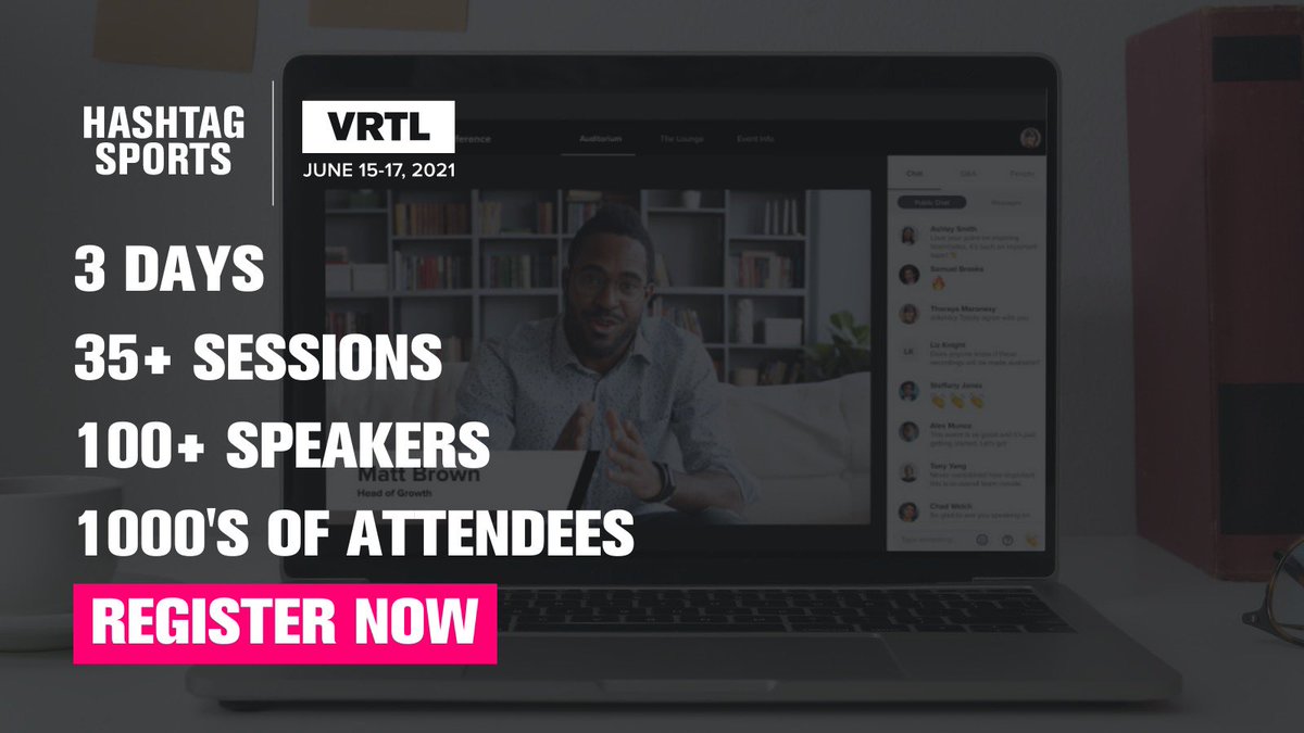 ssbconference's tweet photo. We’re happy to announce that we are partnering with @HashtagSports 2021 VRTL. This will run from June 15-17 with over 35 sessions and more than 100 speakers. Click the link below to register for free now! Limited free seats are available! 
https://t.co/8cxd1xLTMw
 #HS21 https://t.co/B1akinYFob