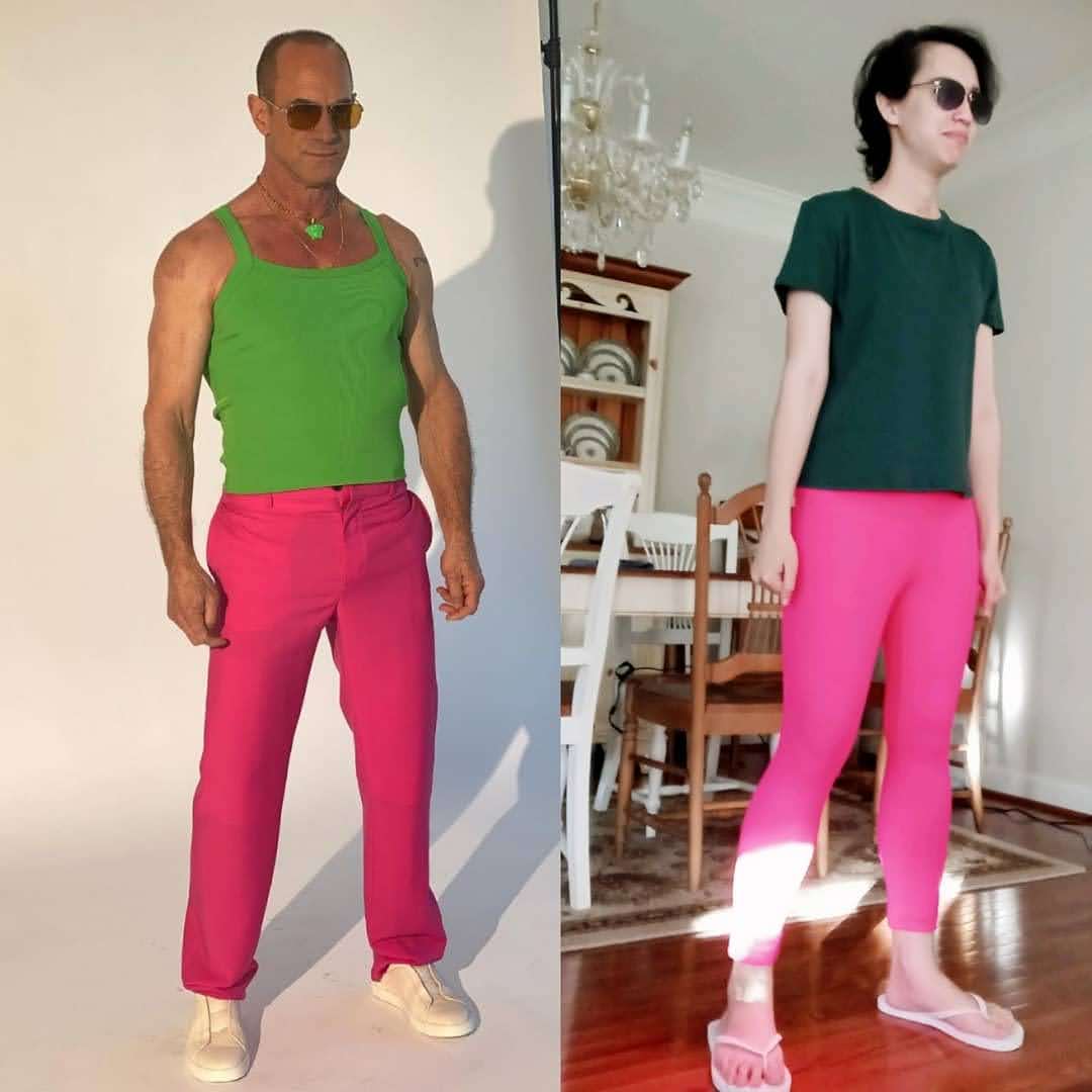 erodedsun's tweet image. Saw the Interview Magazine behind-the-scenes pics, was inspired 🤣🤣🤣

@Chris_Meloni how did I do?

#cosplay  #nonbinarycosplayer
#cosplayersunder1k #smallcosplayer #chrismeloni #elliotstabler #lawandordersvu #lawandorder