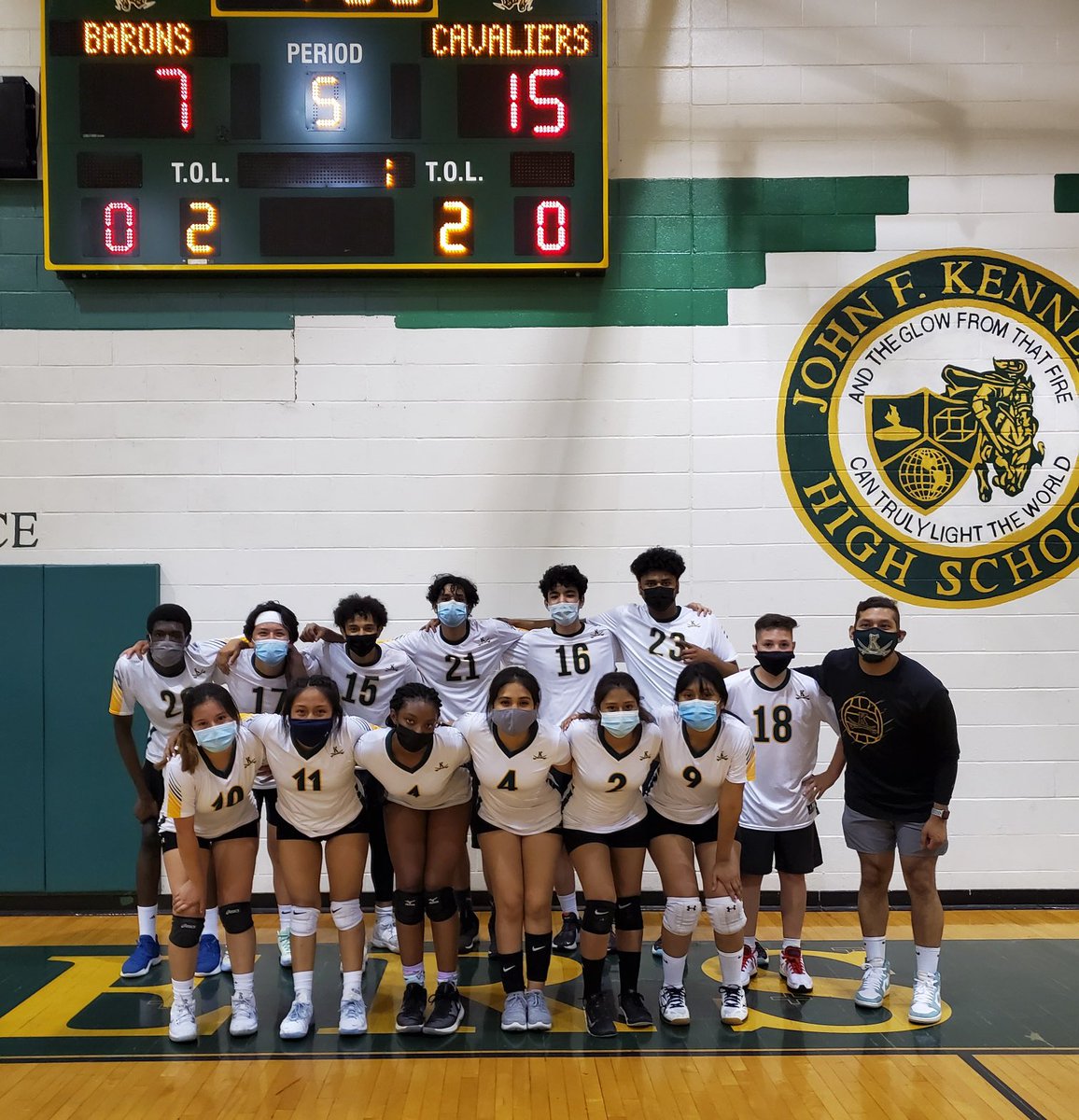 You’re Kennedy Cavaliers have earned their ticket to the finals after 5 hard fought sets with <a href="/BCC_Barons/">B-CC Athletics</a> such good effort by their team. <a href="/athletics_jfk/">JFK Athletics</a> 

Magruder 7pm! Come watch after the boys game at 5:30!