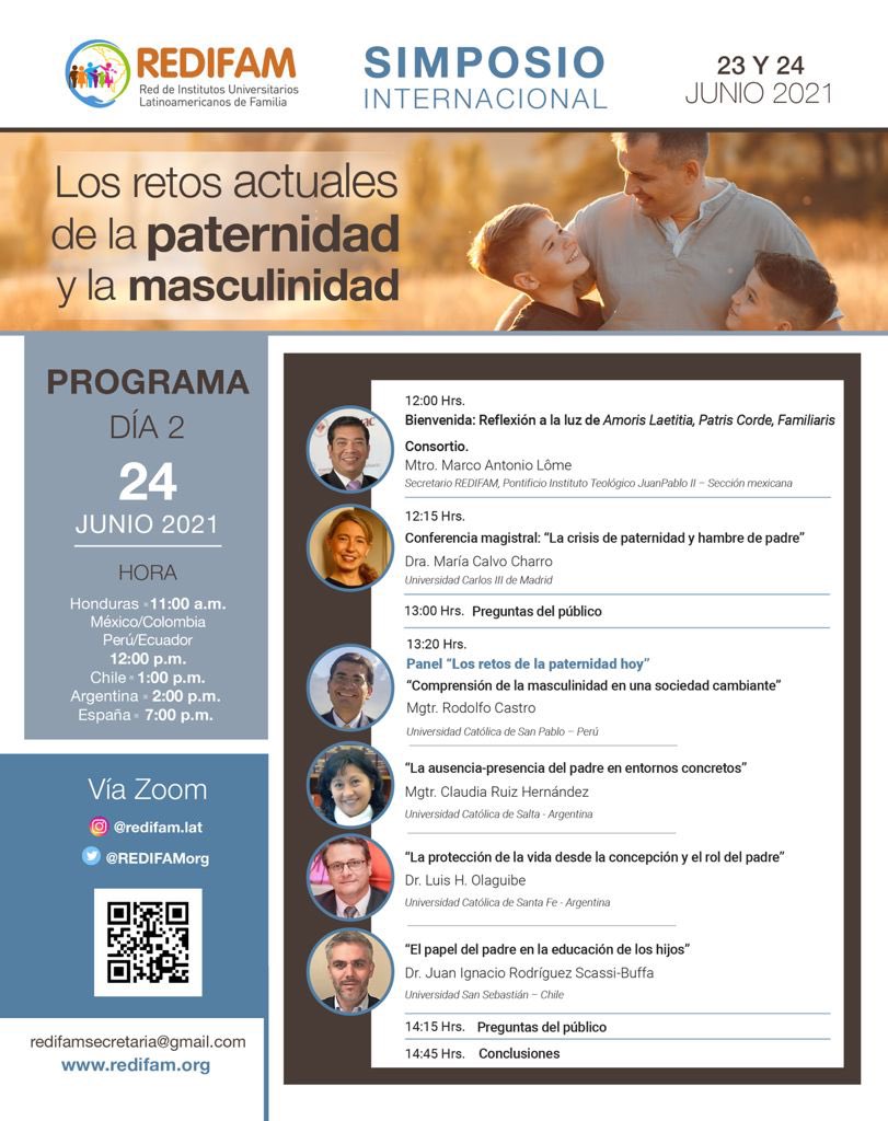 Marco_Lome's tweet photo. #Simposio2021 | *REDIFAM*

"La paternidad es un don que llega al hombre y a la mujer juntamente con el amor" Karol Wojtyla 

#REDIFAM te invita participar del primer simposio virtual *"Los retos actuales de la paternidad y la masculinidad"*

🗓️ 23 y 24 de junio 2021 https://t.co/iyKaepyN7Z