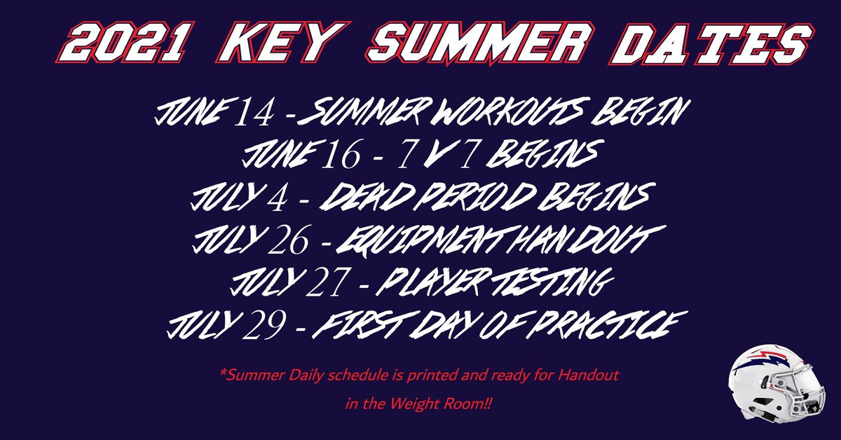 STREAKSFB's tweet photo. 🚨🚨Summer is here BlueStreaks🚨🚨
Alot of information on this slide, we will also be checking grades and eligibility for this upcoming season. Summer school starts Monday...📚🏈📚
#payattention #reminder #dontforget https://t.co/5HyzuxFb4c