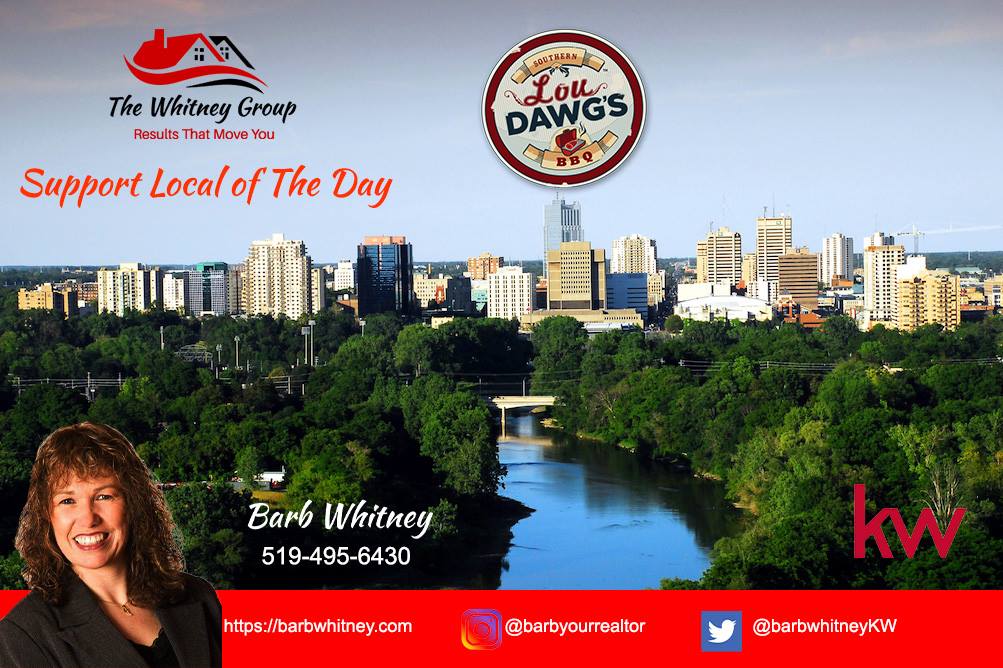 Today, my spotlight is on Lou Dawgs here in London. Known for live music & incredible wings and ribs, & their their vast menu. 
#LouDawgs #barbwhitneykellerwilliams #TheWhitneyGroup #barbwhitneyrealtor #supportlocal #SupportSmallBusiness  #ribsbbq #wings @LouDawgsLondon