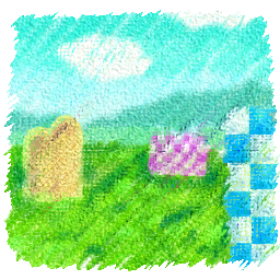 リップブルー姫 على تويتر 星のカービィ64のステージセレクトの絵とアドレーヌさんの自画像ですわ ドリームフレンズのアドレーヌ リボンのキャンバス 星のカービィスターアライズ