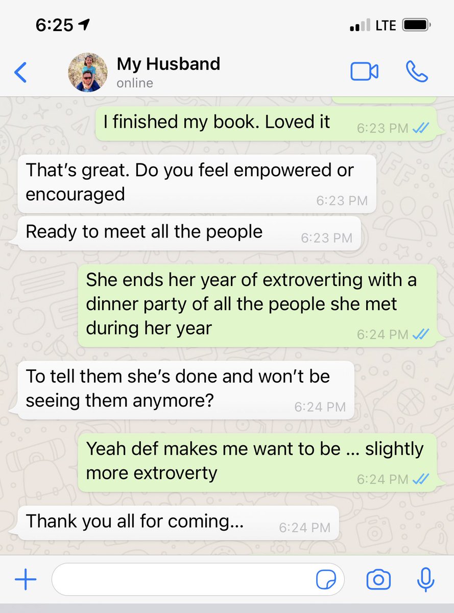 Feeling like I could maybe be “slightly more extroverty” after finishing @JessicaLPan book “Sorry I’m Late, I Didn’t Want to Come” 🤣 loved the audiobook version/ hearing her read it ⭐️ ⭐️ ⭐️ ⭐️ ⭐️