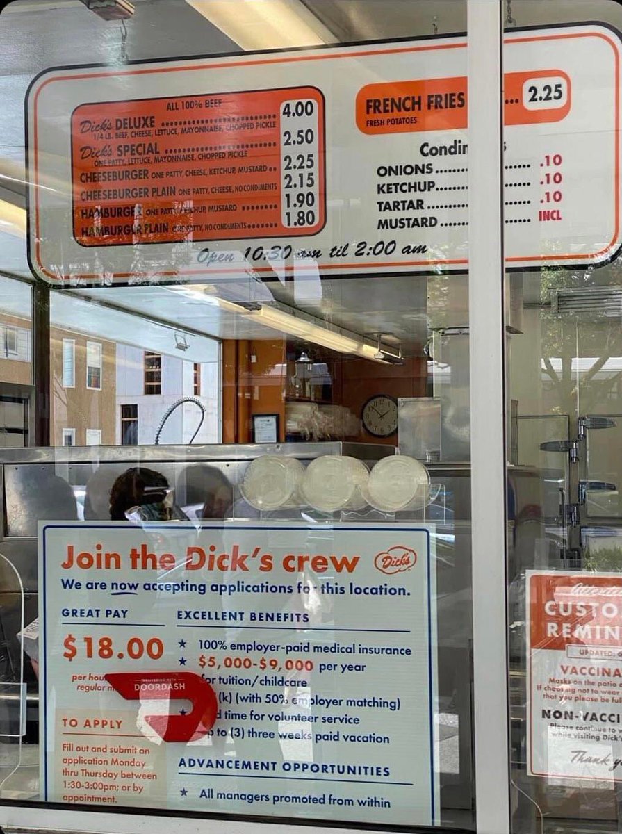 jayblackisfunny's tweet image. Dick’s in Seattle pays their employees $18 an hour, 100% medical, 3 weeks paid vacation, and more.

According to republicans, the price of their burgers should be $900 plus a finger of your choice…

…I knew they’d be wrong, but this is Eric doing calculus wrong.

(via Reddit)