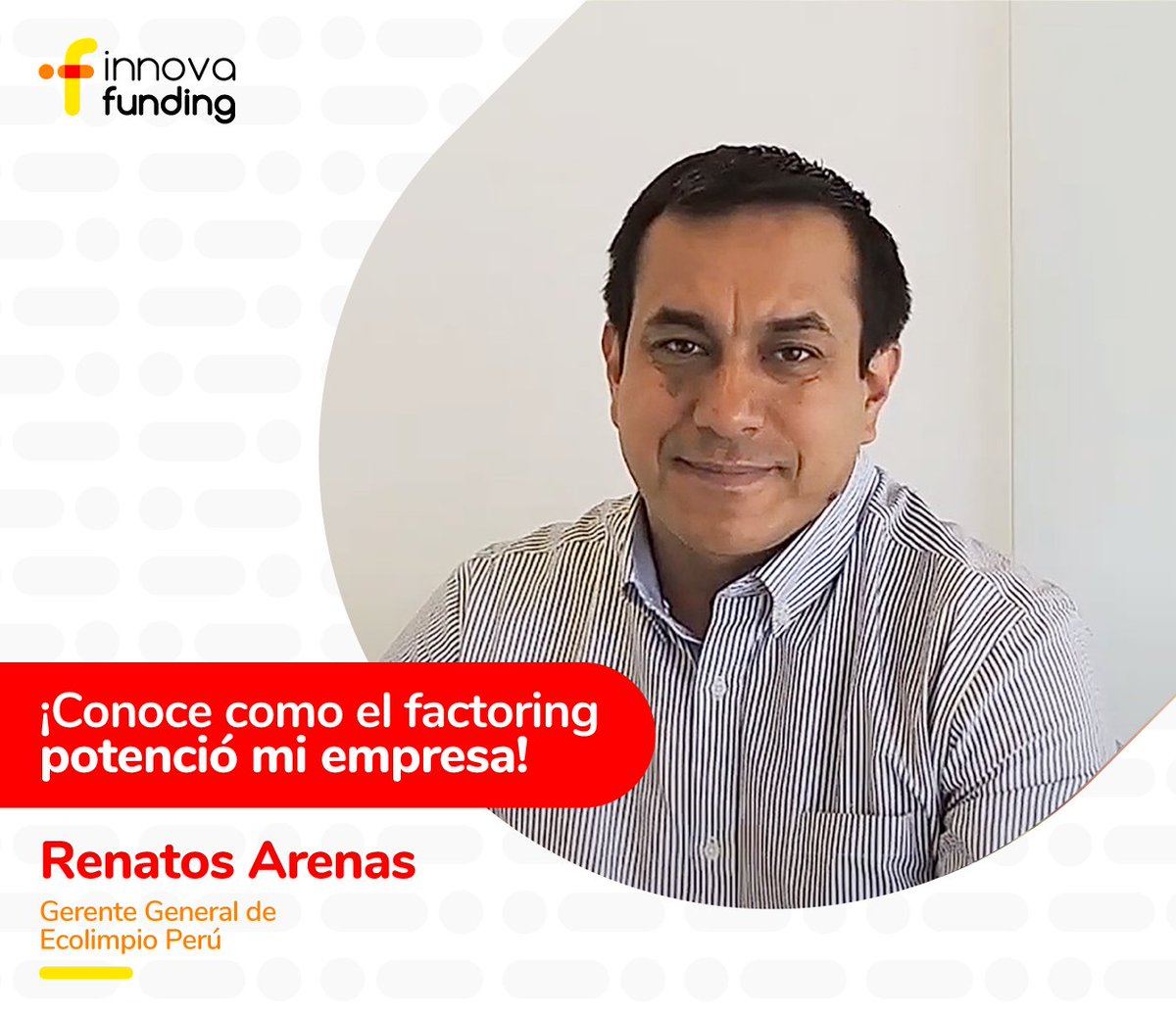 #CreciendoAlLadoDe Renato Arenas. 

Olvídate de las preocupaciones, conoce la alternativa financiera del factoring con Renato aquí youtu.be/PGswv_Jd--E

#Factoring #InnovaFunding #Mipyme #TuSoluciónInmediata