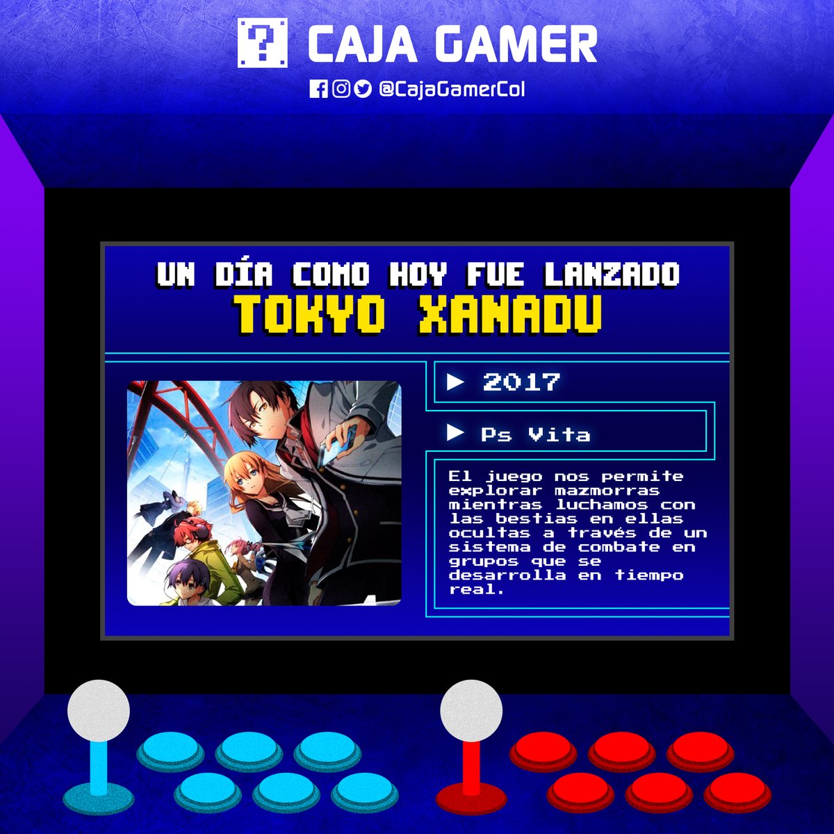 CajaGamerCol's tweet image. Un día como hoy...
Caja Gamer ► youtube.com/c/CajaGamer ◄

#TokyoXanadu #NihonFalcom
#CajaGamer #Undíacomohoy #colombia #gamers #videojuegos