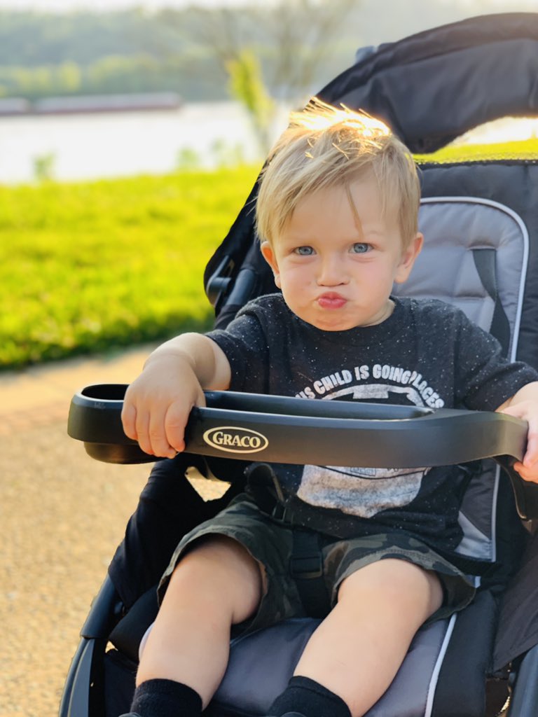 ostendorf_sam's tweet photo. James is sharing his frustration of the cicadas we came home to in Cincinnati! His model face is all #BlueSteel @GracoBaby https://t.co/gCEpGt589S