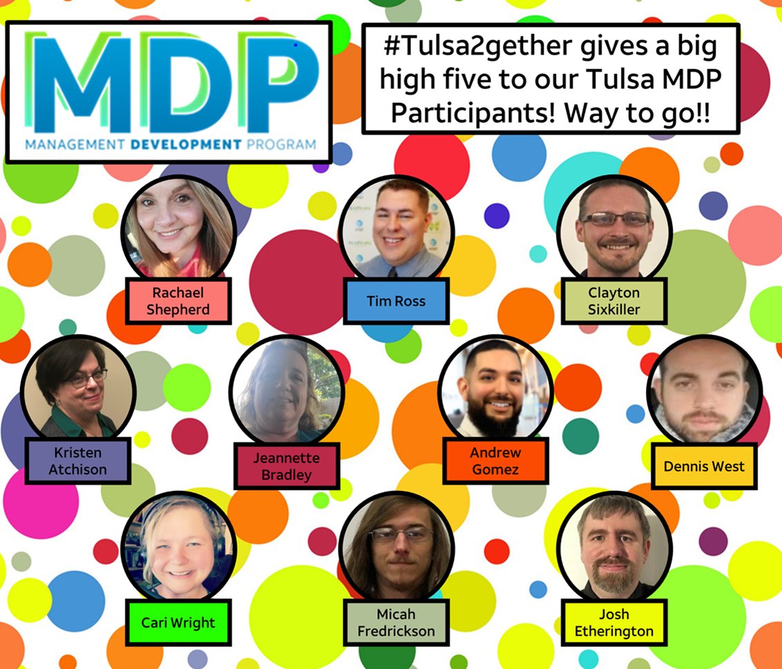 Tulsa2gether (@tulsa2gether) on Twitter photo Way to go, MDP Participants! <a href="/RachaelShephe19/">Rachael Ann Shepherd</a> <a href="/TimothySRoss82/">Timothy Scott Ross</a> <a href="/ClaySuperman6K/">Clay</a> <a href="/JelaineBradley/">Jeannette Bradley</a> <a href="/AG603M/">A.G.</a> @Dennis_W_CSR <a href="/Cari_Leah/">Cari</a> Way to go, MDP Participants! <a href="/RachaelShephe19/">Rachael Ann Shepherd</a> <a href="/TimothySRoss82/">Timothy Scott Ross</a> <a href="/ClaySuperman6K/">Clay</a> <a href="/JelaineBradley/">Jeannette Bradley</a> <a href="/AG603M/">A.G.</a> @Dennis_W_CSR <a href="/Cari_Leah/">Cari</a>
