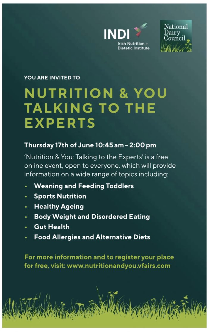 INDI (@trust_indi) on Twitter photo Book your place for Thursday’s event at nutritionandyou.vfairs.com #NutritionAndYou Hear from nutrition experts <a href="/ciara_pender/">Ciara Pender RD</a> <a href="/Dietitianbytes/">Sarah Keogh RD</a> <a href="/madigan_sharon/">Sharon Madigan</a> <a href="/aveenbannon/">Aveen Bannon RD</a> <a href="/weaningie/">Weaning.ie</a> & <a href="/DublinDietitian/">Lorraine Cooney RD</a> Book your place for Thursday’s event at nutritionandyou.vfairs.com #NutritionAndYou Hear from nutrition experts <a href="/ciara_pender/">Ciara Pender RD</a> <a href="/Dietitianbytes/">Sarah Keogh RD</a> <a href="/madigan_sharon/">Sharon Madigan</a> <a href="/aveenbannon/">Aveen Bannon RD</a> <a href="/weaningie/">Weaning.ie</a> & <a href="/DublinDietitian/">Lorraine Cooney RD</a>