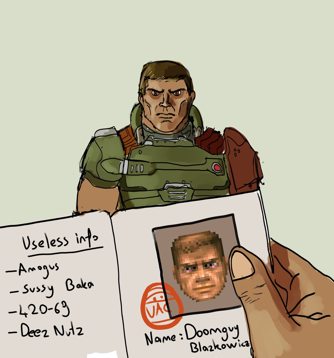 doomguy at passport check #doom #DOOMEternal 