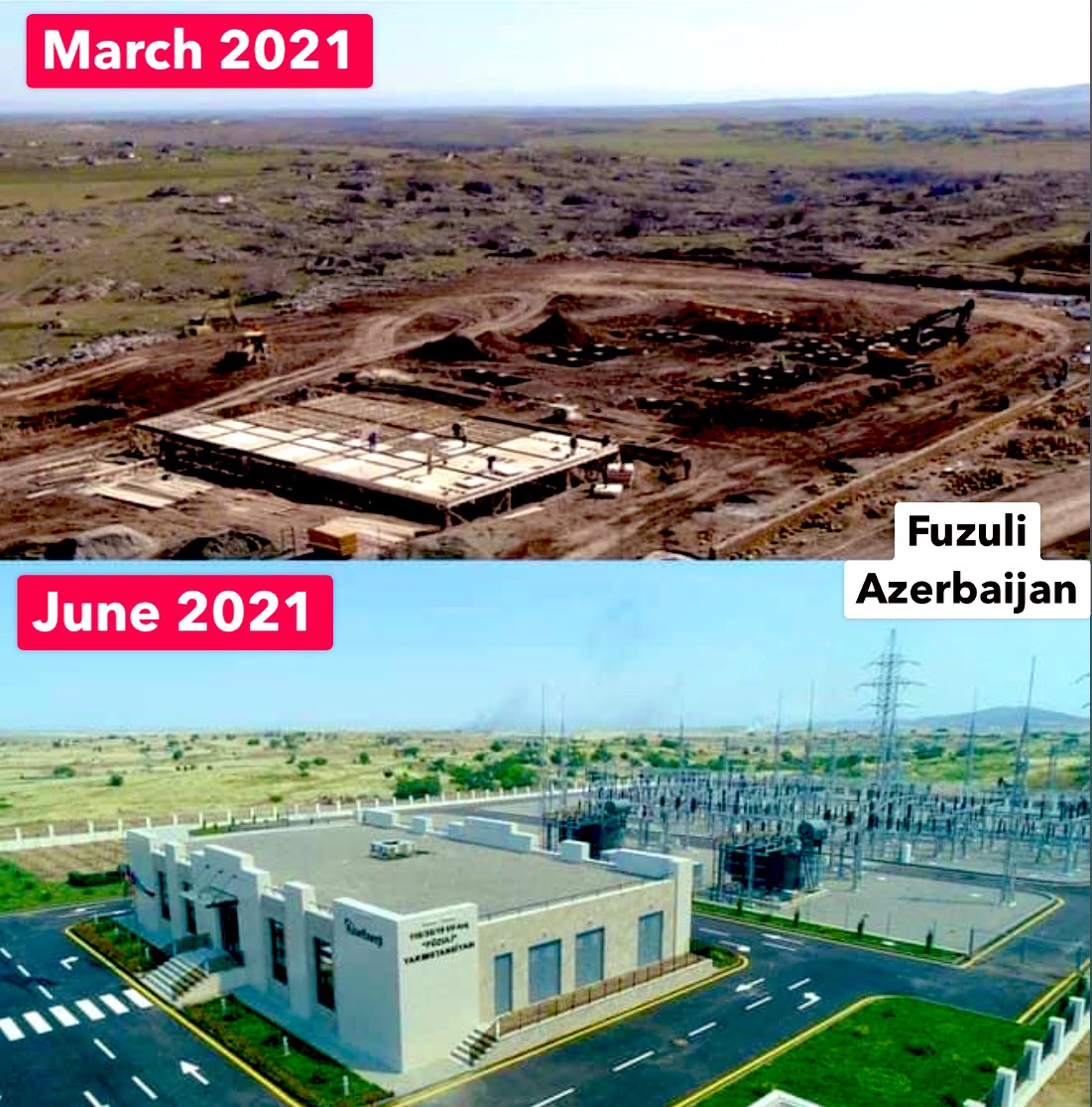 NasimiAghayev's tweet photo. During 30 years of illegal occupation of #Qarabagh, #Armenia did nothing but destroy. In contrast, here is just one example of #Azerbaijan’s spirit and determination to revive &amp; rebuild #Qarabagh. #NationofBuilders https://t.co/UF8mz4tXed
