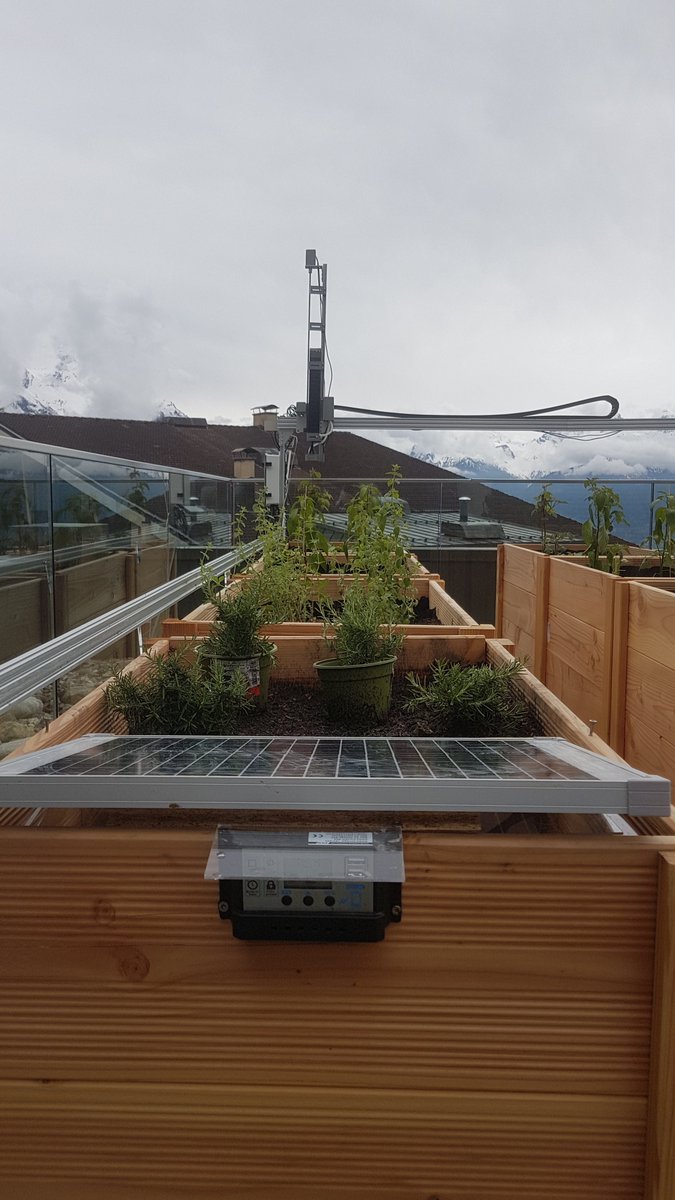 AndyMac86's tweet photo. Over the past few weeks my students have been developing a sustainable garden after researching the carbon footprint of plants.

Students programmed a robot to reuse rainwater to water the plants take photos of plant growth and take soil readings before linking it to solar panels https://t.co/59qKi6LHzu