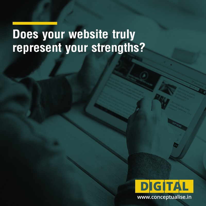 conceptualise_'s tweet photo. Your #website is a representation of your brand that creates a long-lasting impression on your audience. Considering that website is crucial for your sales and social presence, does your website truly reflect well on the strengths of your company.
#howareyoudoing #Conceptualise https://t.co/CWRS1fmQxb