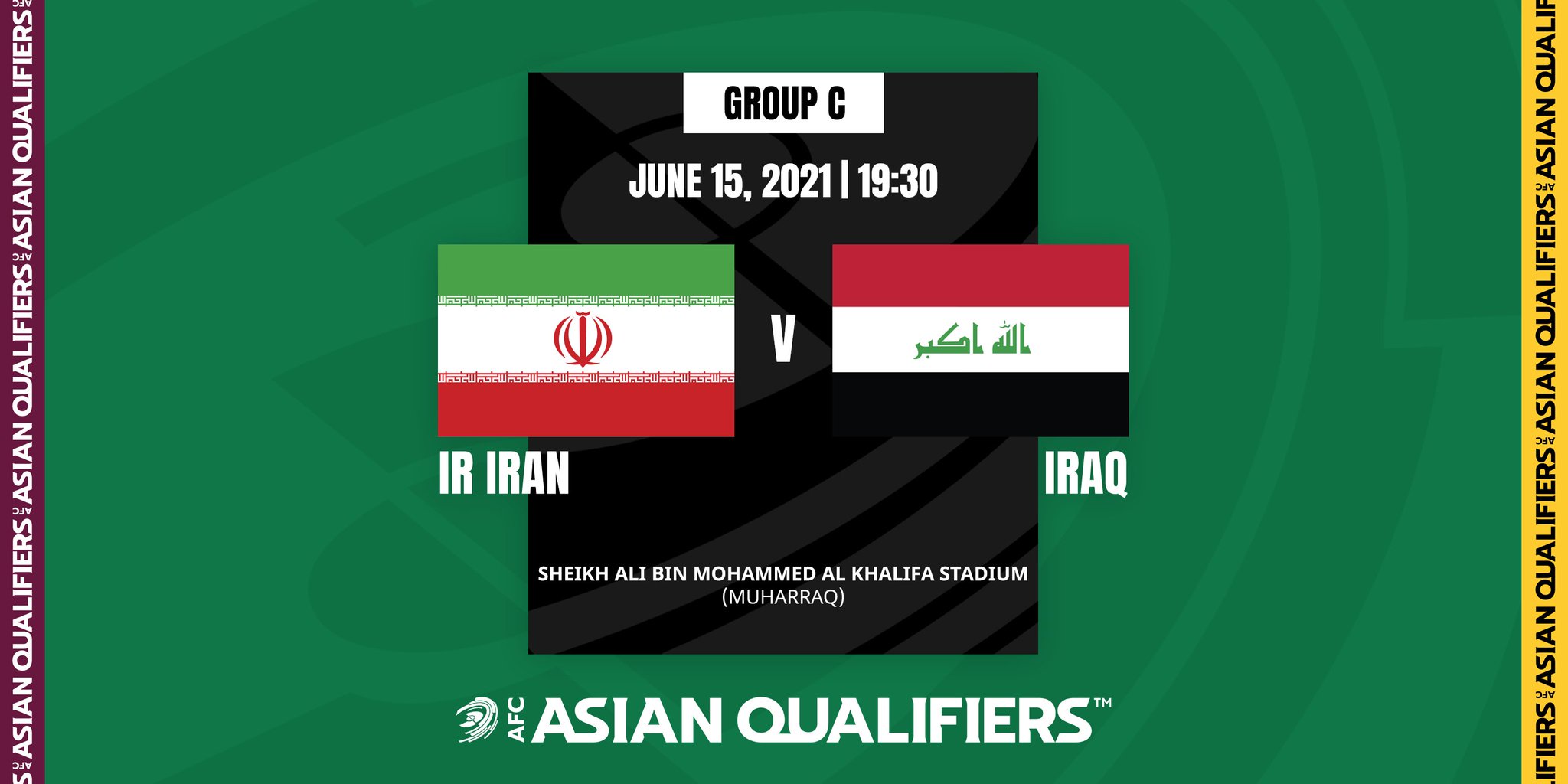 Afcアジアカップ公式 Matchday Fifaワールドカップカタール22アジア2次予選兼afcアジアカップ中国23予選 グループc イラン イラク 21 6 15 19 30 キックオフ 現地時間 バーレーン Asianqualifiers T Co