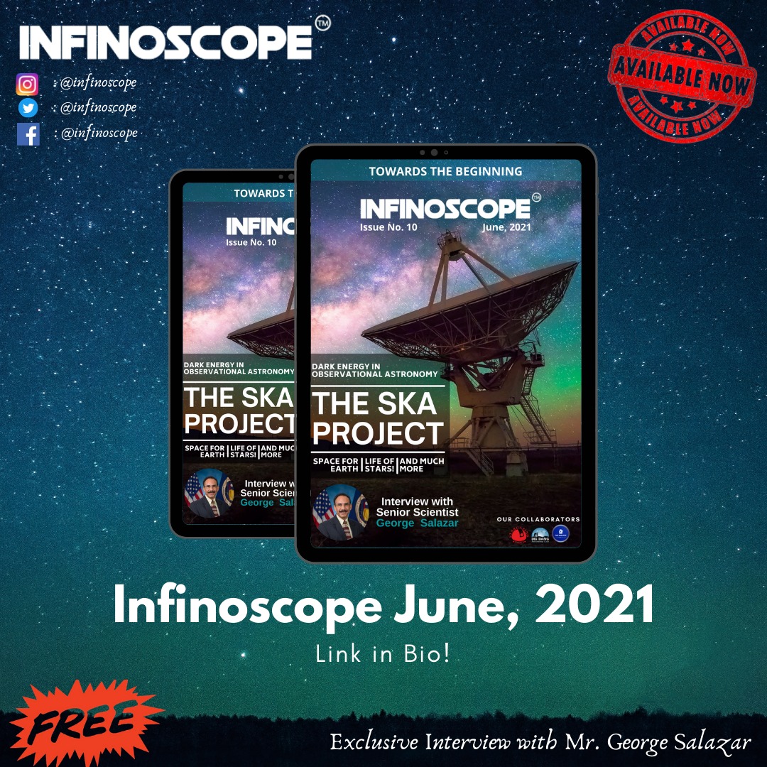 infinoscope's tweet photo. Our this month's issue is out check it out!!!  Do watch this exclusive interview. Magazine Link: https://t.co/MBrmXrj2C7
Interview Link: https://t.co/JIF9Xb01qv 
Linktree: https://t.co/xlorbSBf0x
@NASA @isro @SpaceX @elonmusk @CERN @BBCScienceNews #science #SpaceX #research https://t.co/FVKTPkaVv1